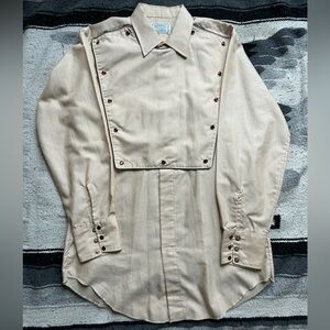 H bar C vintage western bibbed shirt